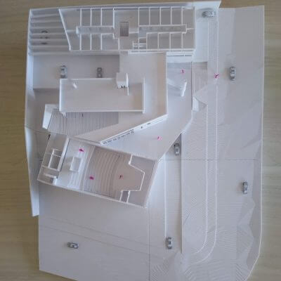 Maquete arquitetura impressa em 3d - PLA